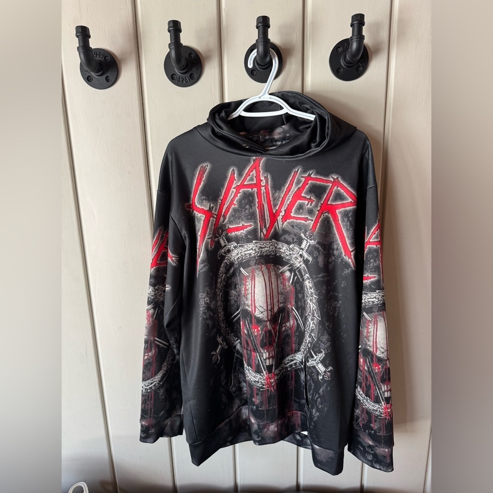 Slayer Black and Red Graphic Hoodie